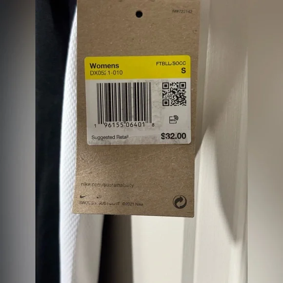 NWT Nike Women’s Dri-FIT Soccer Training Shirt Navy White Athletic Top - Picture 2 of 6